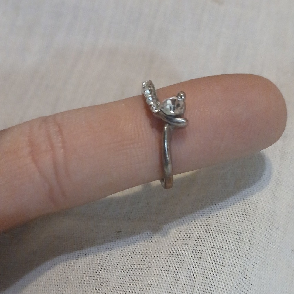 Make Offer Simulant Silver Knot Ring